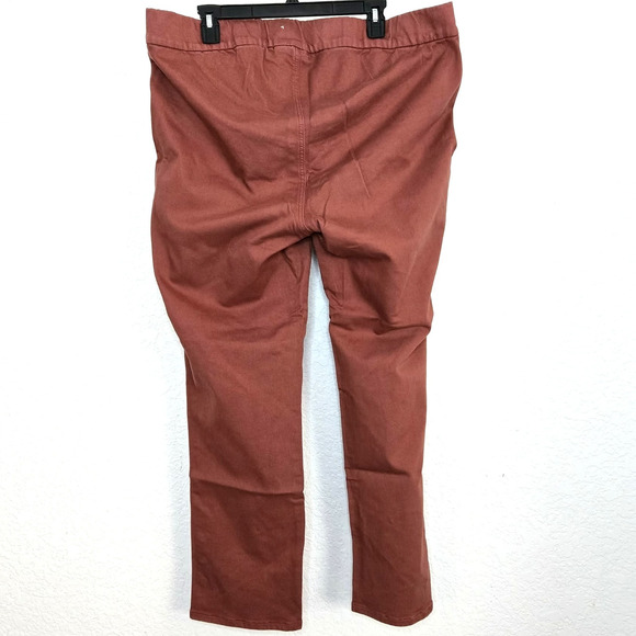 Denim & Co. Adaptive Comfy Knit Slim Ankle Wheelchair Pant Size XL NWT Rich Rust - Picture 3 of 5